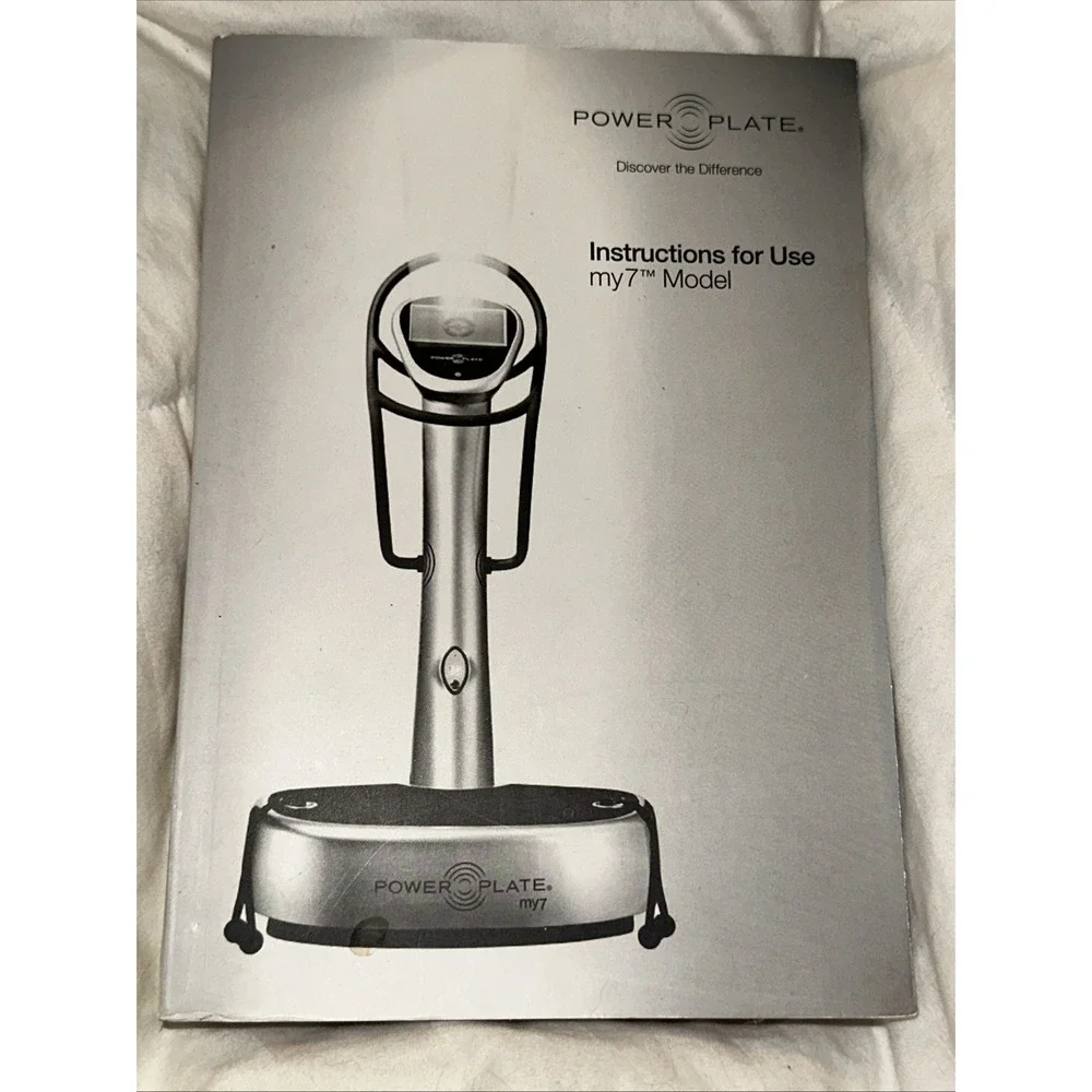 Power Plate My7 Model Exercise Machine Instructions For use Manual Only My 7